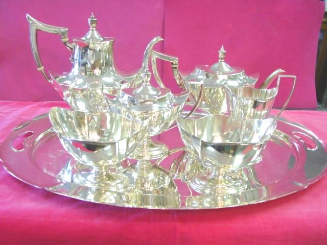 7pce VINTAGE  GORHAM PLYMOUTH STERLING SILVER TEA SERVICE